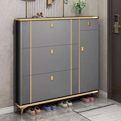 Wooden Flip Top Shoe Rack Cabinet image 4