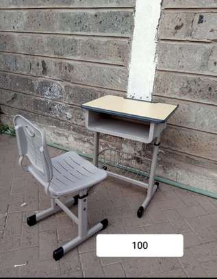 Adjustable Student Desk & Chair Set with Storage Shelf image 11