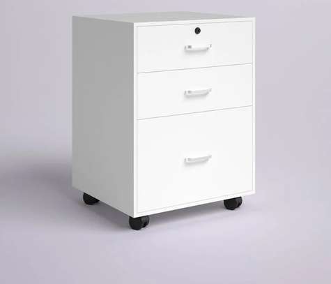 Office Cabinet: 3-Tier Pedestal in White image 2