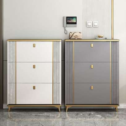Wooden Flip Top Shoe Rack Cabinet image 7