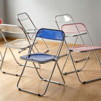 Dining Chair; Glass Foldable Dining Chair in Keroka image 2