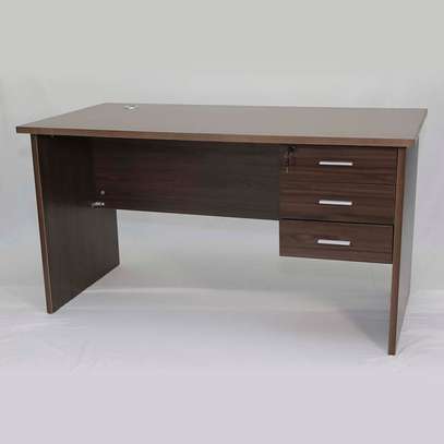 Office tables: straight 1.2m office desk with drawers image 2