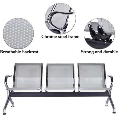 3 Seater Non Padded Waiting Bench image 5