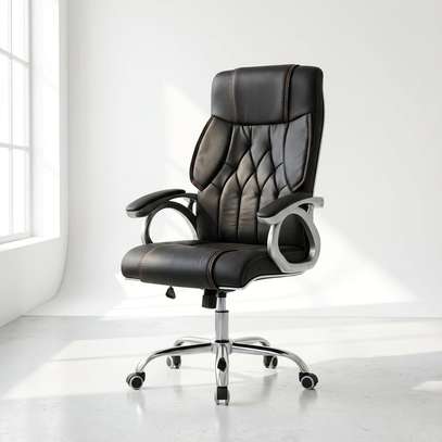 High Back Leather Office Chair image 5
