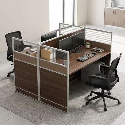 Two Way Brown Office Workstation image 7