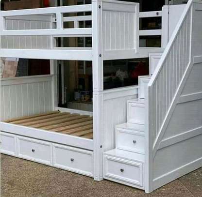 Wooden Bunk Bed Full/Twin with Storage Drawers image 15