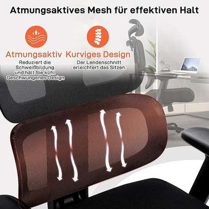 Office Chairs: Lumbar Support Office Chair With Headrest image 3