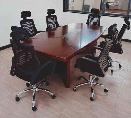 Boardroom Table; 3M Mahogany Conference Table image 4