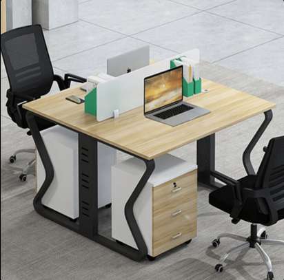 Office Workstation; 2 Way Open Office Workstation image 5