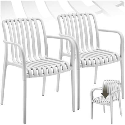 Heavy Duty Plastic Armrests Home Chair image 6
