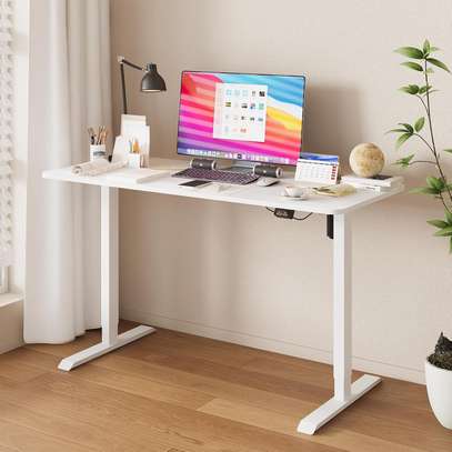White Adjustable Standing Desk image 5