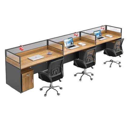 Cubic 3 Way Modern MDF Office Workstation Desk image 3