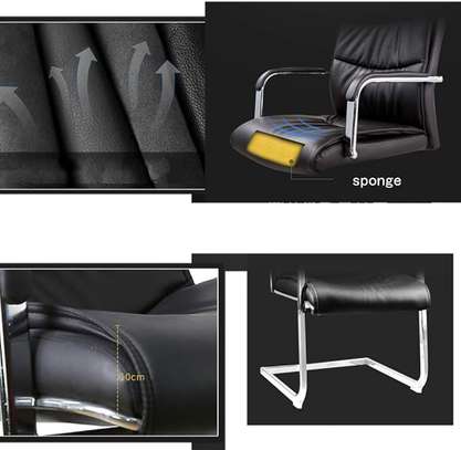 Upholstered Executive Leather Visitors Chair image 4