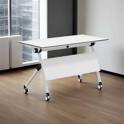 1.2m White Foldable Office Table image 7