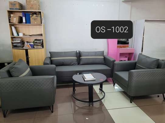 Leather 5 Seater Executive Reception Bench image 2