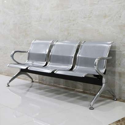 3 Seater Steel Reception Bench image 2