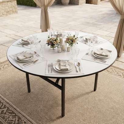 1.5M Foldable Round Office Table image 9