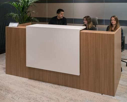 1.2m Wooden Office Reception Desk image 9
