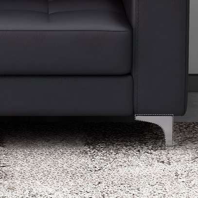 Office Sofa; Black Leather Meeting Sofa Set image 5