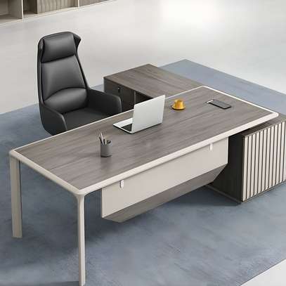 Office Chair: Leather Tufted Black Manager’s Chair image 6