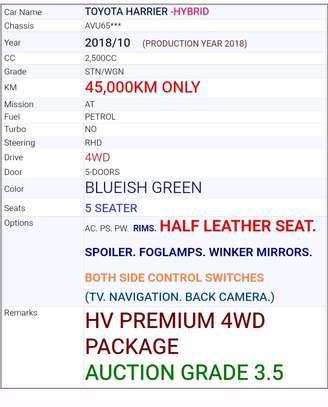 Toyota harrier premium package image 6