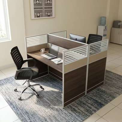 Two Way Brown Office Workstation image 5
