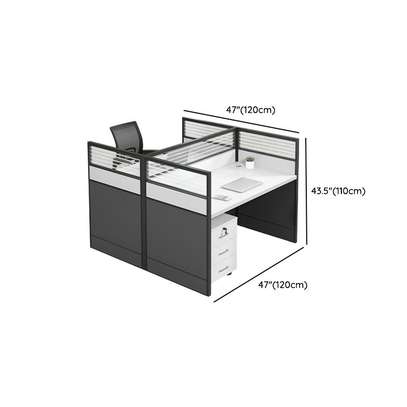 Open View 2-Way Modular White Office Workstation image 5