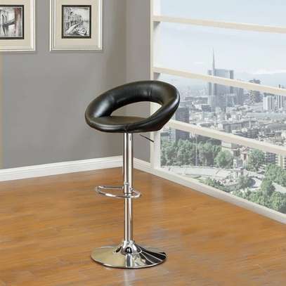 Barstools : Height Adjustable Leather Counter Stool image 2