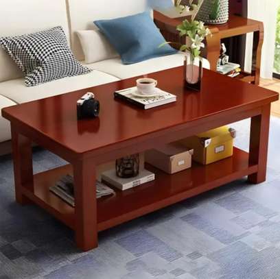 Coffee Table; Fancy Durable Mahogany Coffee Table image 6