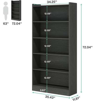 Rectangular  Wooden Open Bookshelf image 3