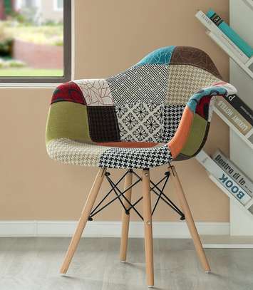 Dining Chair; Fabric Patchwork Dining Chair image 9
