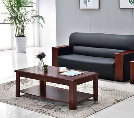 Leather 5 Seater Waiting Office Sofa image 13