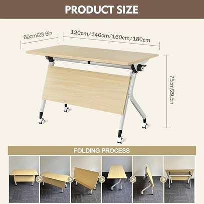 Brown Foldable Conference Meeting Table image 13