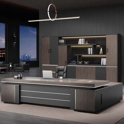1.8M Mahogany Executive Office Desk image 4