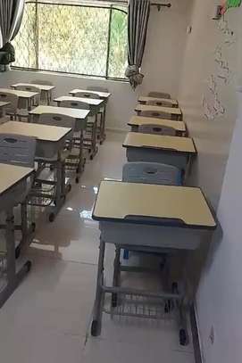 Adjustable Student Desk & Chair Set with Storage image 6