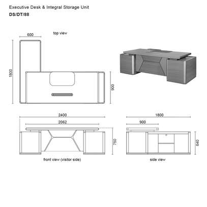 2.4 Meters Executive L-shaped Desk image 4
