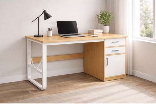 Study Desks : Home Office Study Desk with Storage image 7
