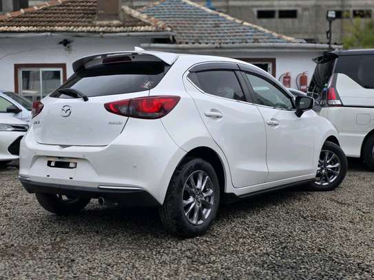 Mazda 2 White color fully loaded 2019 model. image 9