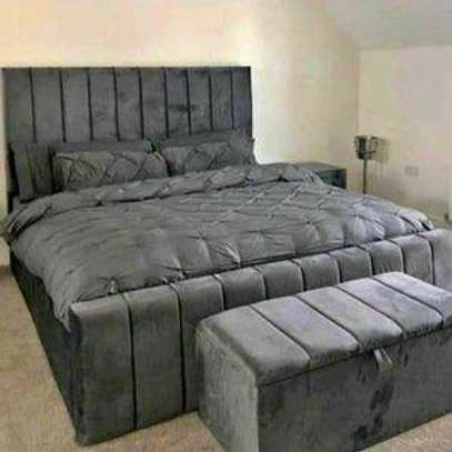 King Size Modern Bed with Side Draws image 5