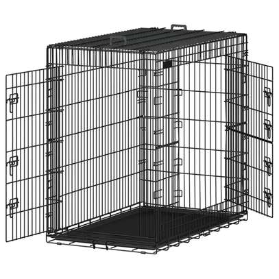 LASA Heavy-duty Foldable Metal Dog Cage 2 Doors... image 3