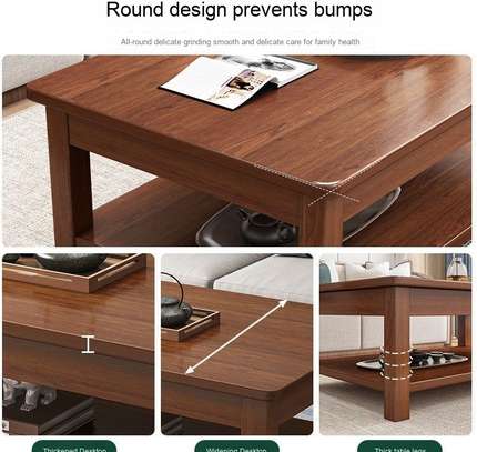 Modern Wooden Coffee-tea Table For Living Room image 9