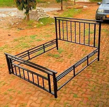 Quality and durable metallic beds with wooden finish image 6