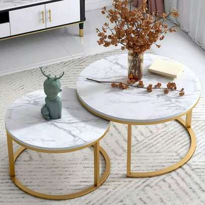 Coffee Table; Marble Nesting Coffee Table in Kemera image 2
