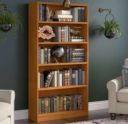 5 Tier Durable Wood Home Office Bookshelf image 13