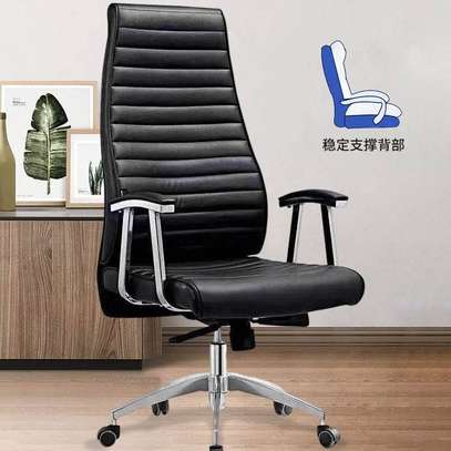 Office Chair: High Back Leather Office Chair In Miruka image 2