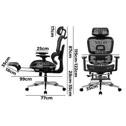 Orthopedic Mesh Office Chair with Footrest image 9