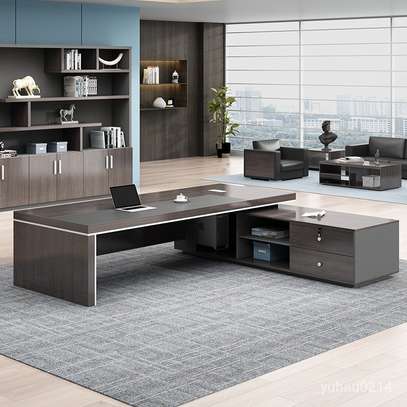 Office Desk: 2 - Piece Executive Home Office Executive Desk image 4