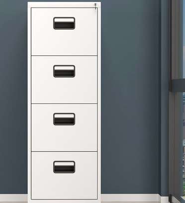 OFFICE CABINET: 4 Locker White File Cabinet image 4