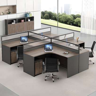 Office Desk: 2-Way Curved Office Workstation Desk image 2