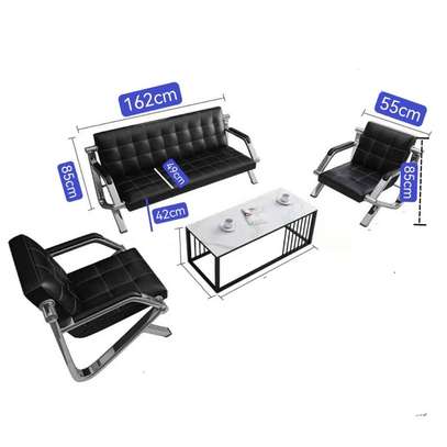 5 Seater Modern Leather Executive Waiting Sofas image 6